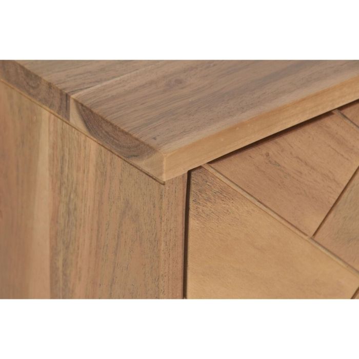 DKD Home Decor Mesita de Noche Moderna Espiga 40 x 50 x 50 cm Acacia y Metal 4