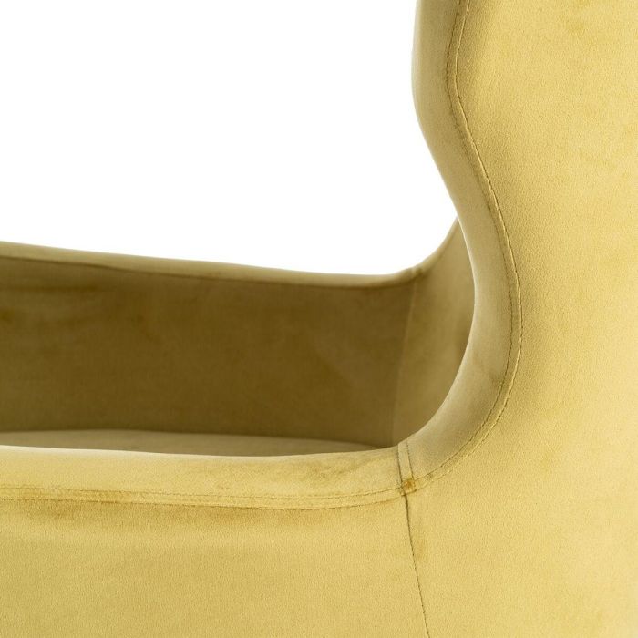 Sillón 75 x 83 x 103 cm Tejido Sintético Madera Mostaza 5