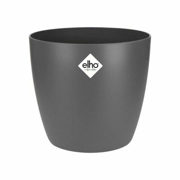 Elho Brussels Rond 30 Maceta para Interior Antracita Ø 29,5 x H 27,1 cm