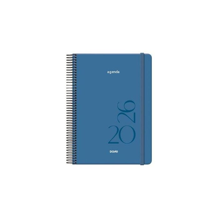 Agenda Anual (2026) Dohe Montana Espiral Tapa Extra Con Goma 140X200 D/P Azul