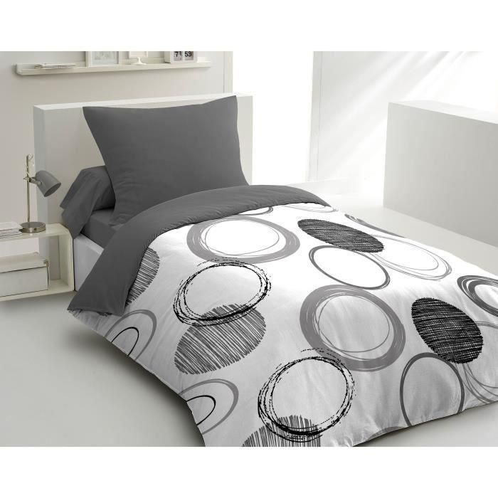 Funda Nórdica HOME LINGE PASSION Audace Gris Gris claro 140 x 200 cm