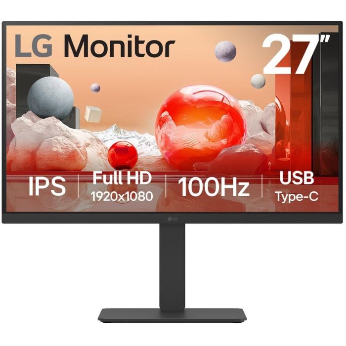 LG 27BA650-B Monitor 27" IPS Full HD 1920x1080 5ms 100Hz HDMI DP USB-C Pivot Altavoces Negro