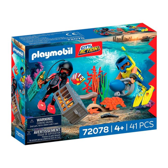 PLAYMOBIL Policía Buzo Con Tesoro City Action Set 72078 - Figuras y Scooter Subacuático para Niños +4 Años, Idioma Español 0 PLAYMOBIL Policía Buzo Con Tesoro City Action Set 72078 - Figuras y Scooter Subacuático para Niños +4 Años, Idioma Español 0
