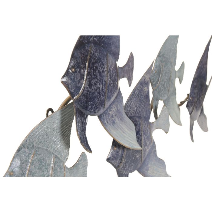 Decoracion Pared Atlantico DKD Home Decor Azul Marino Azul 7 x 46.5 x 91 cm (2 Unidades) 1