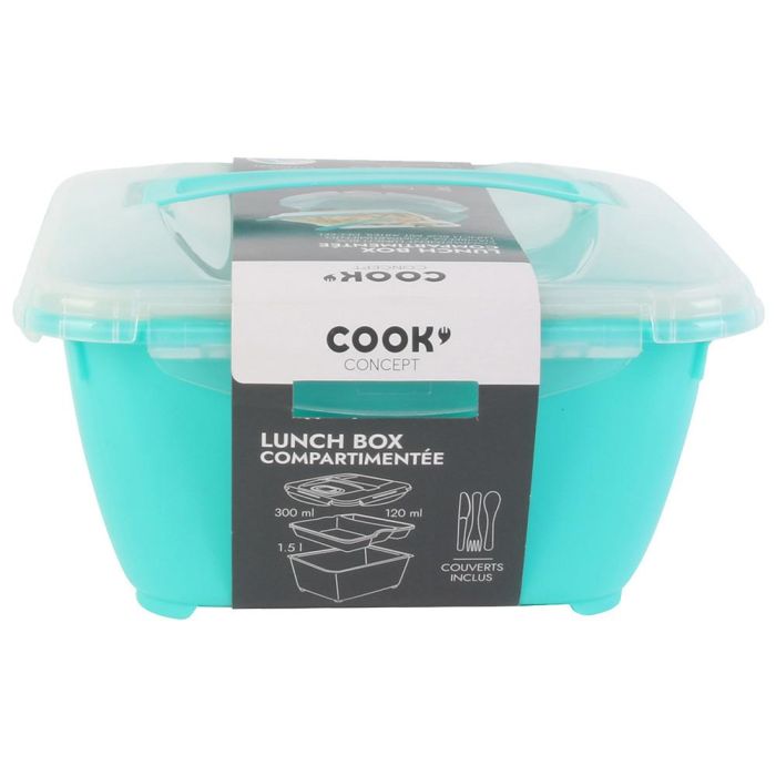 Cook Concept Fiambrera Take Away Con Plato Y Cubiertos Colores Surtidos 3