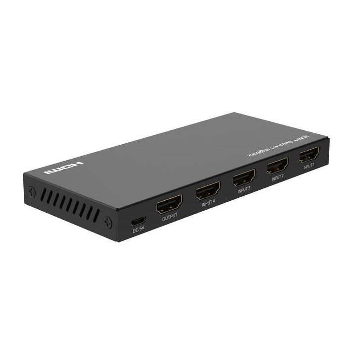 MicroConnect 4K@60Hz HDMI Switch 4x1, HDCP 2.2, w/ Remote control 1 MicroConnect 4K@60Hz HDMI Switch 4x1, HDCP 2.2, w/ Remote control 1