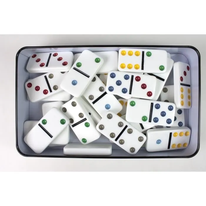 Tactic Domino Double 6 Caja de metal 2
