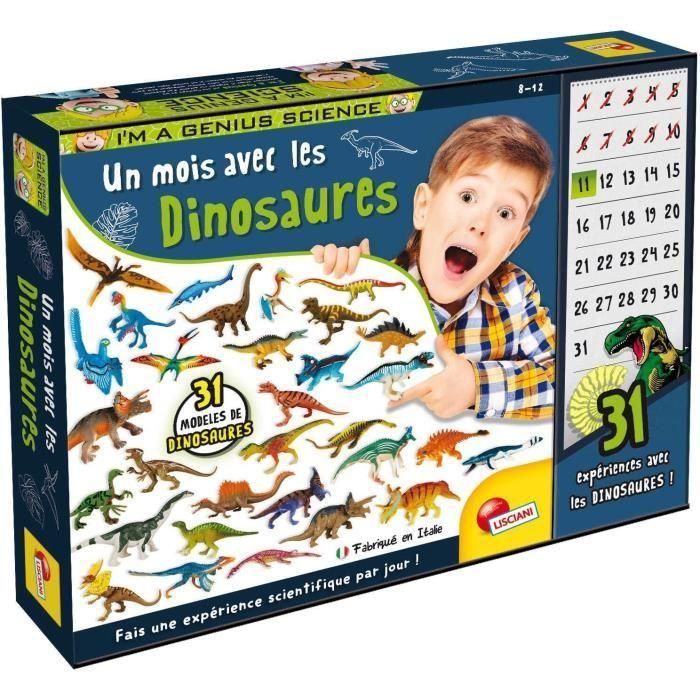 Lisciani Giochi LIS8008324110872 Kit Científico SOY UN GENIO - Un Mes con Dinosaurios - 31 Dinosaurios