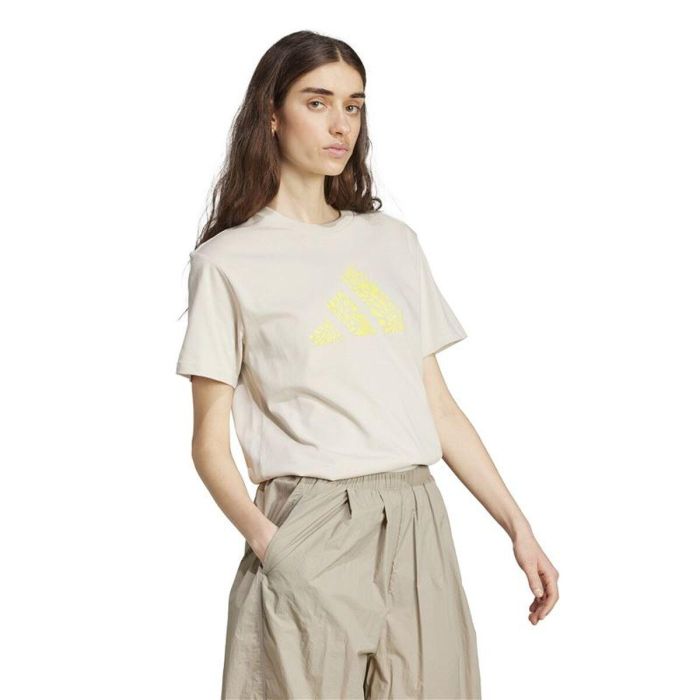 Camiseta de Manga Corta Mujer Adidas Beige 7-8 Años 3