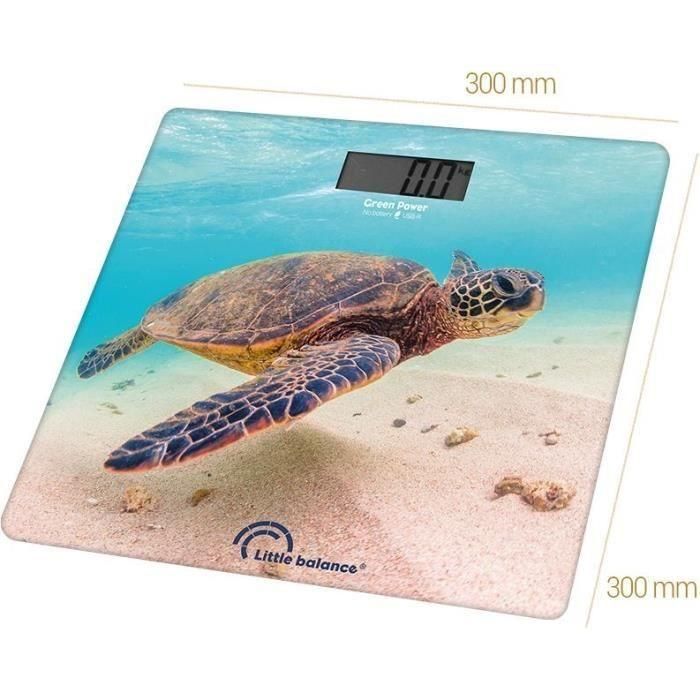 Little Balance 8653 Báscula Personal Electrónica USB - Patrón Tortuga Verde - 180 kg / 100 g 2