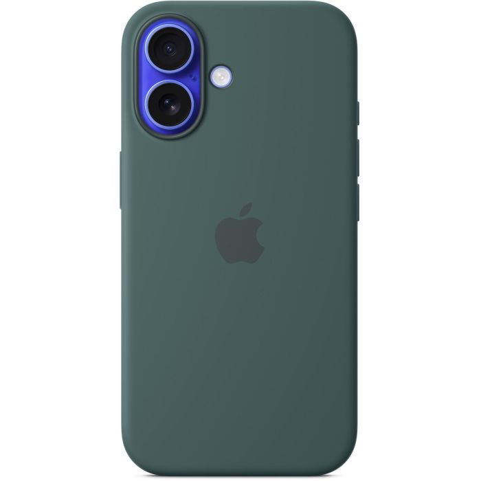 Apple iPhone 16 - Funda de Silicona con MagSafe, Verde Lago