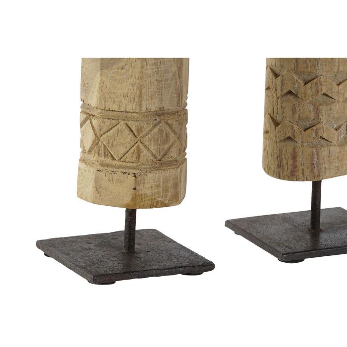 Estatua Item Home DKD Home Decor Natural 7.5 x 50 x 7.5 cm Set de 2 3