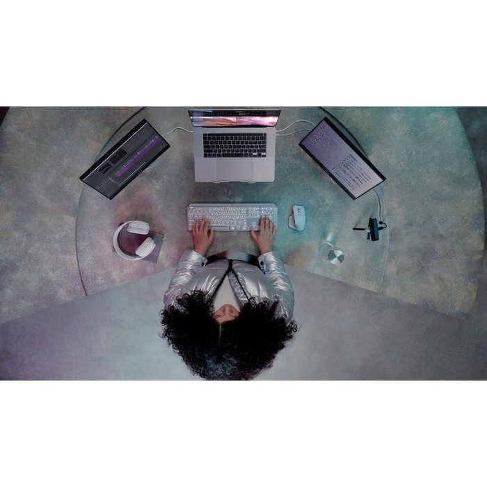 Logitech MX Keys S Teclado Inalámbrico Iluminado Avanzado de alto rendimiento, full-size con teclado numérico, multidispositivo, USB-C 3