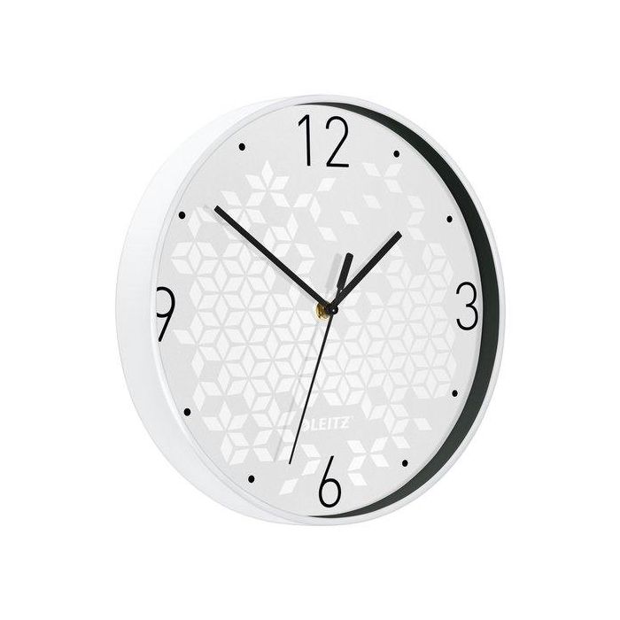 Reloj Pared Leitz Wow Analogico 29 Cm Ø Blanco