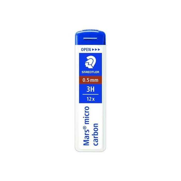 Minas Staedtler 250 Mars Micro Carbon 0,5 - 3H (Tubo De 12) 12 unidades