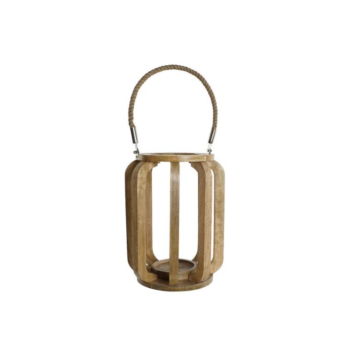 DKD Home Decor Portavela Alpino de Mango y Cristal Natural 25x25x35 cm 3