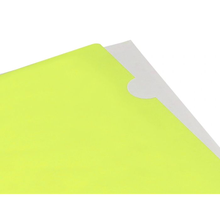 Liderpapel Dossier Uñero DIN A4 Polipropileno Amarillo Fluor Opaco 20 Hojas 5