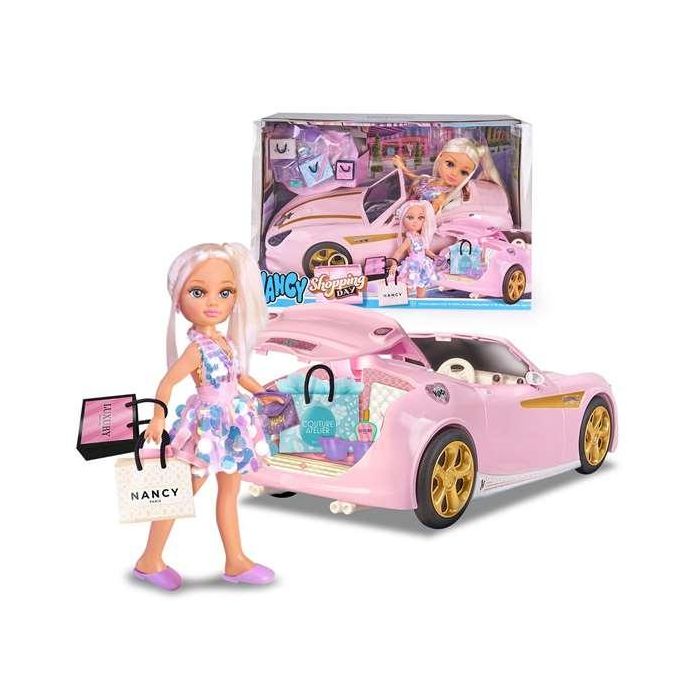 Famosa Muñeca Nancy 'Un Día de Compras' - Set con Coche de Juguete, 42 cm Famosa Muñeca Nancy 'Un Día de Compras' - Set con Coche de Juguete, 42 cm