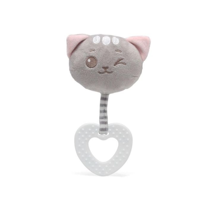 KioKids Mordedor Peluche Gatito Rosa con Silicona para Bebés +3 Meses - Alivia Dentición y Masajea Encías Colección Dolci Amici 2 KioKids Mordedor Peluche Gatito Rosa con Silicona para Bebés +3 Meses - Alivia Dentición y Masajea Encías Colección Dolci Amici 2