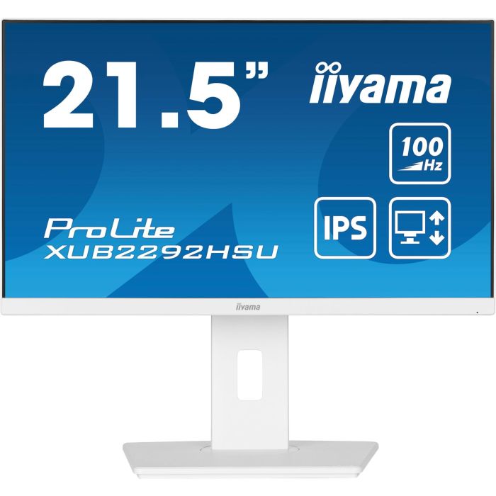 Iiyama ProLite XUB2292HSU-W6 Monitor 21.5" Full HD IPS 100Hz FreeSync con Altavoces, HDMI, DisplayPort y Soporte Ajustable - Blanco 1 Iiyama ProLite XUB2292HSU-W6 Monitor 21.5" Full HD IPS 100Hz FreeSync con Altavoces, HDMI, DisplayPort y Soporte Ajustable - Blanco 1