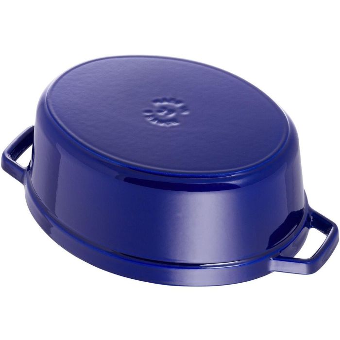 Staub La Cocotte 29cm oval dunkelblau. Gusseisen 3 Staub La Cocotte 29cm oval dunkelblau. Gusseisen 3
