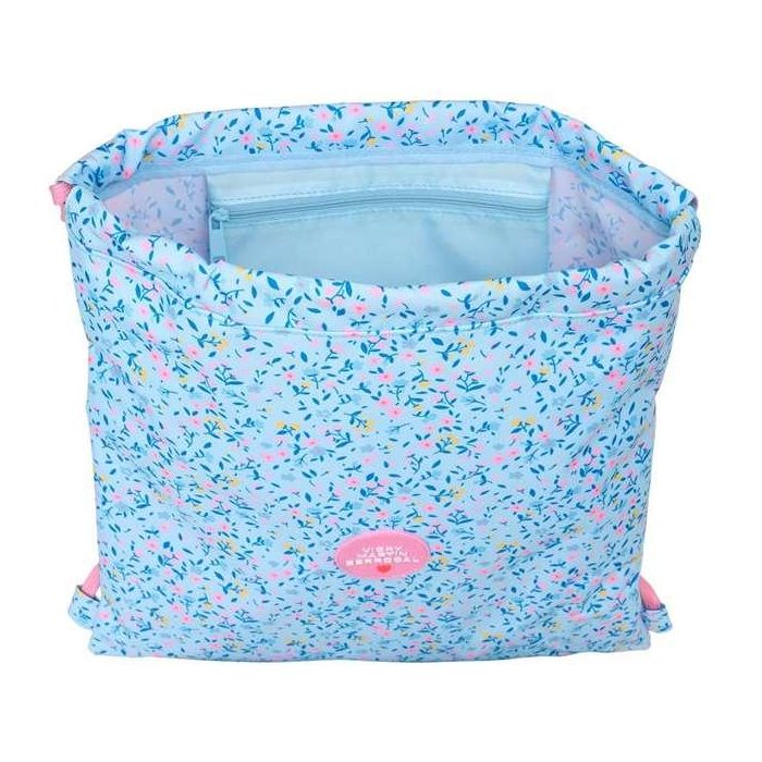 Bolsa Mochila con Cuerdas Vicky Martín Berrocal Paraíso Azul Rosa 35 x 40 x 1 cm 3 Bolsa Mochila con Cuerdas Vicky Martín Berrocal Paraíso Azul Rosa 35 x 40 x 1 cm 3