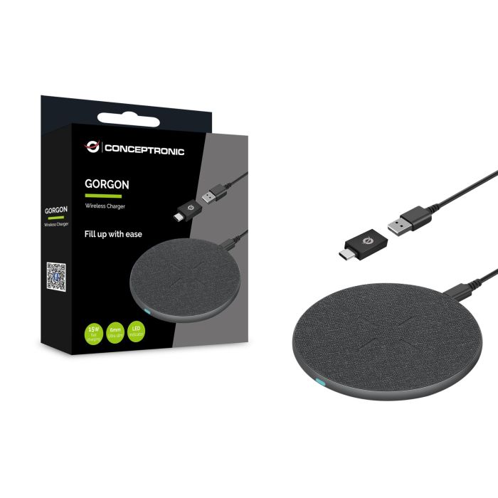 Cargador Inalambrico Carga Rapida Conceptronic Gorgon03 gr 1 Cargador Inalambrico Carga Rapida Conceptronic Gorgon03 gr 1