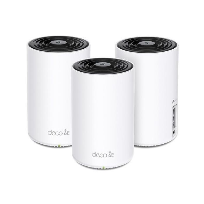 TP-Link Deco X75 Mesh-System AXE5400 (3er) Blanco Wi-Fi 6E Tribanda 670m² 200 Dispositivos Alexa 1