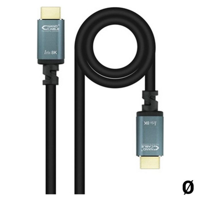 Cable HDMI NANOCABLE 8K Ultra HD Negro 0 Cable HDMI NANOCABLE 8K Ultra HD Negro 0