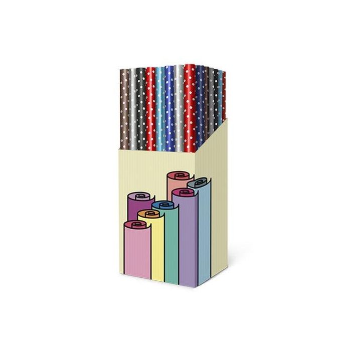 Papel De Regalo Rollo Tv 0,7X2 M Delux Lunares (Caja De 60)