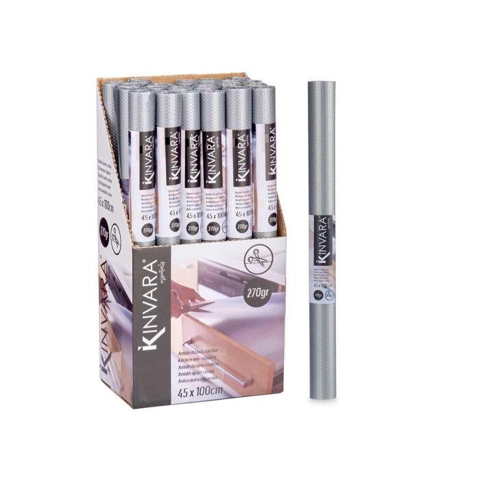 Antideslizante 270 Gr Plateado 1M Kinvara 3X45CM (24 Unidades) 2 Antideslizante 270 Gr Plateado 1M Kinvara 3X45CM (24 Unidades) 2