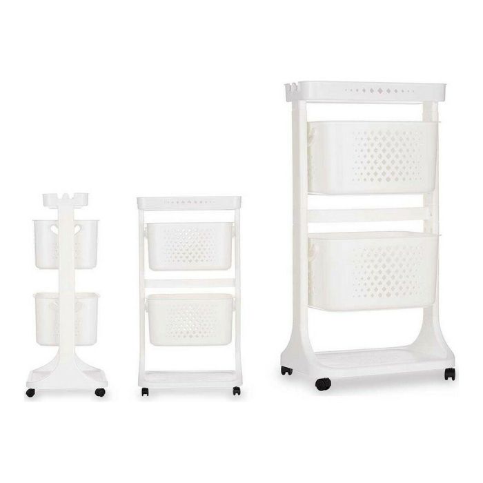 Carrito Verdulero Kinvara TP-747-1 Blanco Polipropileno Plástico 33 x 83,5 x 42 cm 1 Carrito Verdulero Kinvara TP-747-1 Blanco Polipropileno Plástico 33 x 83,5 x 42 cm 1