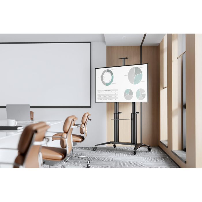 Collaboration Trolley / TV Präsentationswagen DIGITUS 70-120" 140KG Schwarz 2 Collaboration Trolley / TV Präsentationswagen DIGITUS 70-120" 140KG Schwarz 2