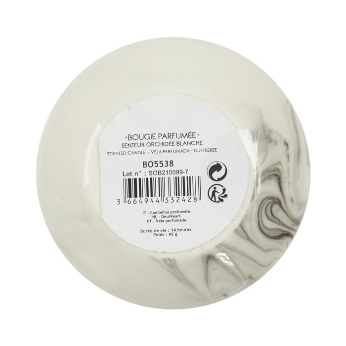 Home Deco Factory Vela Perfumada Lounge Orquídea Blanca / Almizcle Blanco / Mármol D.8.5x6.5cm 90gr 14h 4
