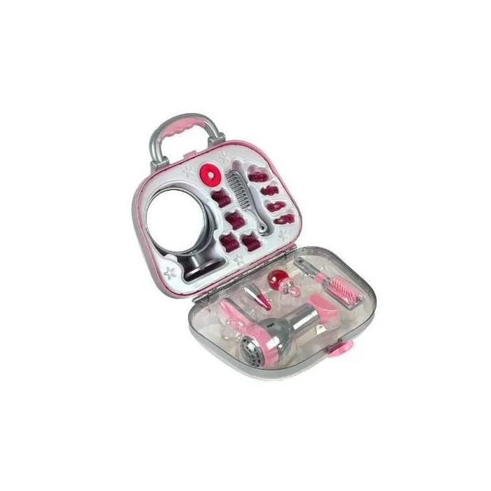 Klein Estuche de Peluquería y Secador de Pelo para Niños con Accesorios y Sonidos Electrónicos, Juego de Juguete para +3 Años 1