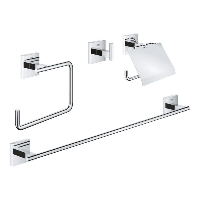 Grohe 41115000 Juego Completo de Accesorios 4 en 1 para Ducha, Cromo Brillante, Construcción de Metal Resistente 3
