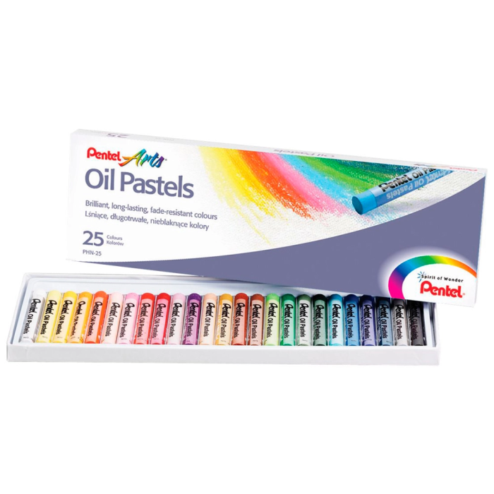 Pentel Lápices Oil Pastel Caja de 25 Colores Surtidos 1