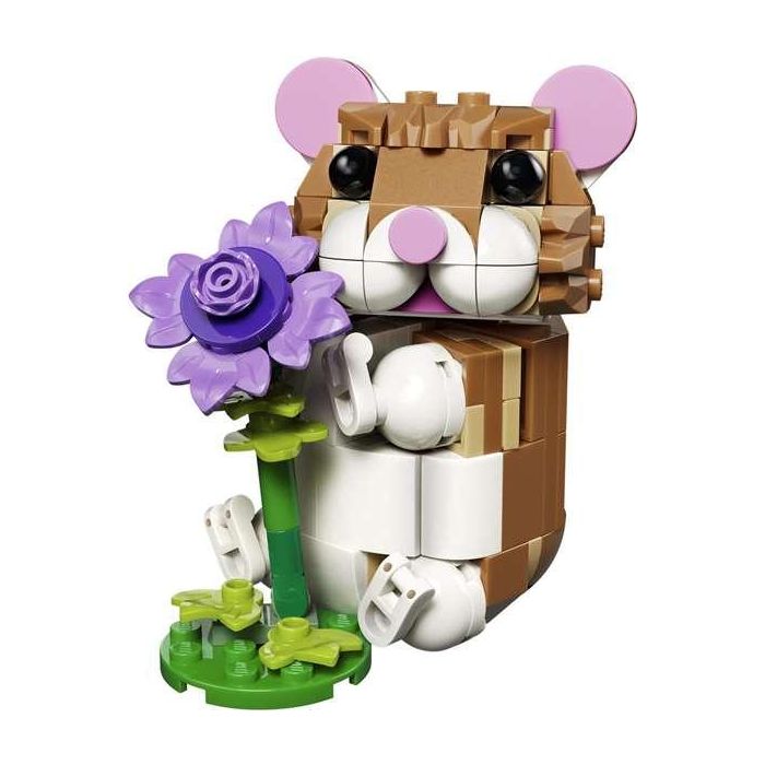 Juego de construccion lindo hámster con flor lego creator 4