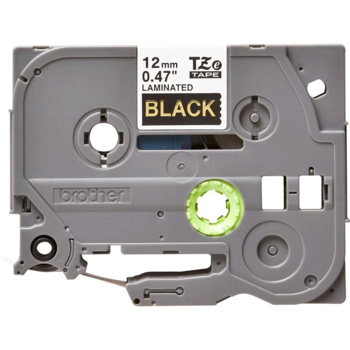 BROTHER Cinta laminada negro/oro 12mm