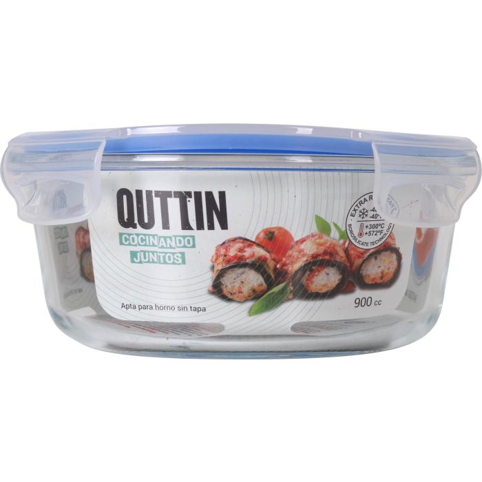 Quttin Fiambrera Redonda Hermética 17 cm 900 cc "Qt 1
