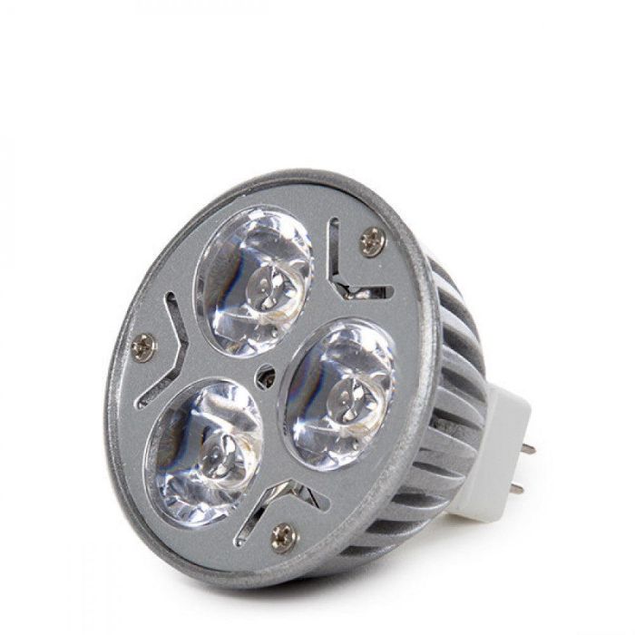 Bombilla LED GU5,3 6W 515Lm 3000ºK 40.000H [CA-MR16-9W-WW] Reemplaza Halógenos Bi-in, Ahorro Energía 90%