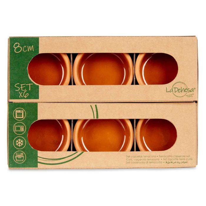 Set 6 Cazuelas Barro 8 Cm Color Marron La Dehesa (10 Unidades) 2 Set 6 Cazuelas Barro 8 Cm Color Marron La Dehesa (10 Unidades) 2