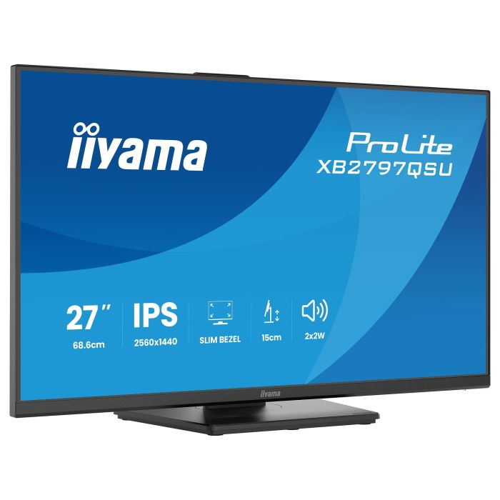 iiyama ProLite XB2797QSU-B1 Monitor Gaming/Profesional 27" (68.6 cm) Quad HD 2560x1440 IPS 75Hz 1ms AMD FreeSync, USB-C, Altavoces, Negro Mate 25