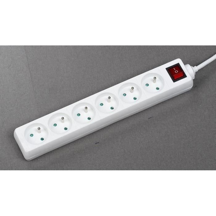 Unidad doméstica - GAO - 6 enchufes - Con interruptor, cable de 1,4 m, protección infantil 4 Unidad doméstica - GAO - 6 enchufes - Con interruptor, cable de 1,4 m, protección infantil 4