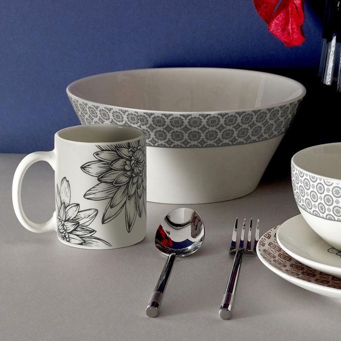 Home Deco Factory Mug 350 Ml Cottage Gris 1