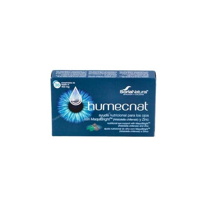 SORIA NATURAL Humecnat Complemento Alimenticio con MaquiBrightTM y Zinc para la Visión y Ojos Secos 36 Comprimidos