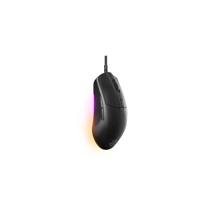 SteelSeries Rival 3 Gen 2 Ratón Gaming Negro - Sensor TrueMove Core 8.5K DPI, Interruptores 60M Clics, RGB 3 Zonas, Cable Paracord, Pies PTFE (62515) 2