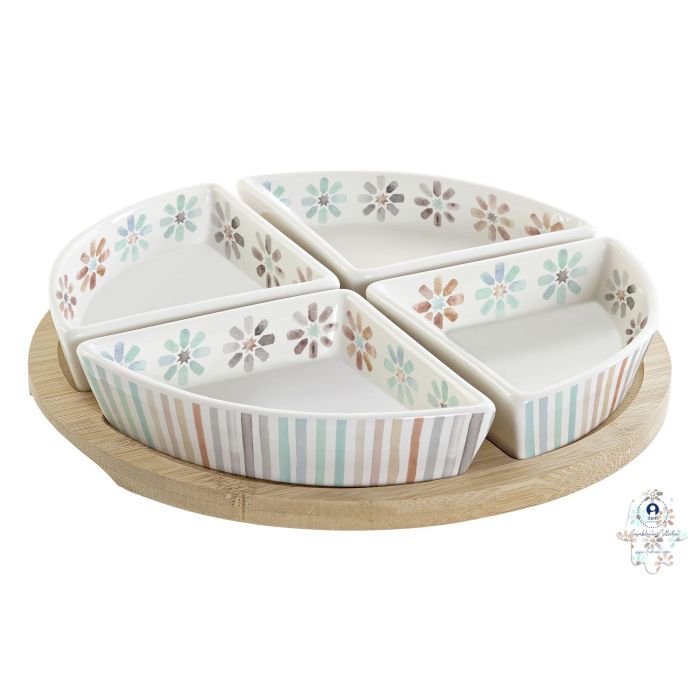 Aperitivo Urban DKD Home Decor Multicolor Natural 21.5 x 1 x 21.5 cm Set de 5