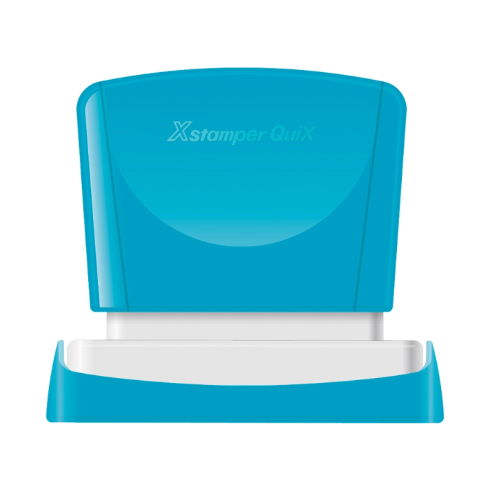 X'stamper Sello Quix Personalizable Color Azul Medidas 13x49 mm Q-13 1