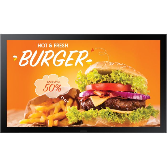 Samsung LH24OHBEBGBXEN Monitor 24" FHD IPS Exterior 1500 cd/m² 24/7 Tizen OH24B para Señalización Digital Negro
